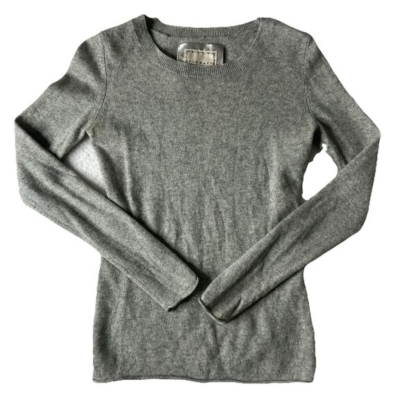 Old Navy Cashmere Sweater Pullover XS Womens Gray Crew Long Sleeve Quiet Luxury - Picture 1 of 6